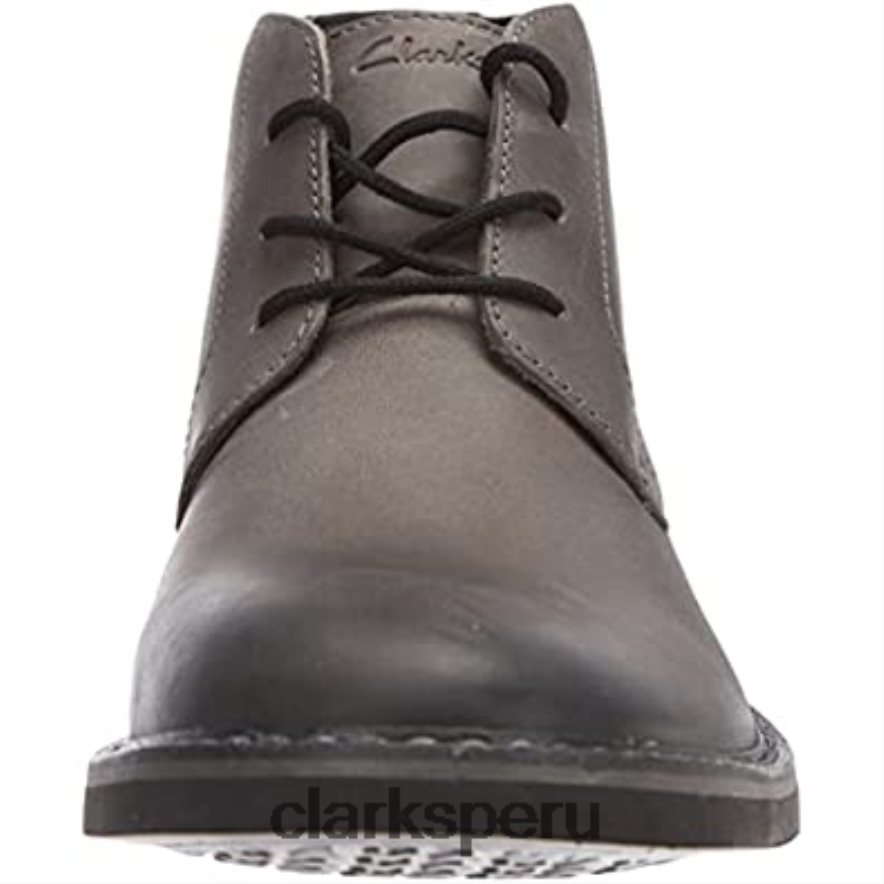 Botas chukka medias atticuslt de cuero gris oscuro para hombre de Clarks hombres Clarks 40N4LX2993 cuero gris oscuro