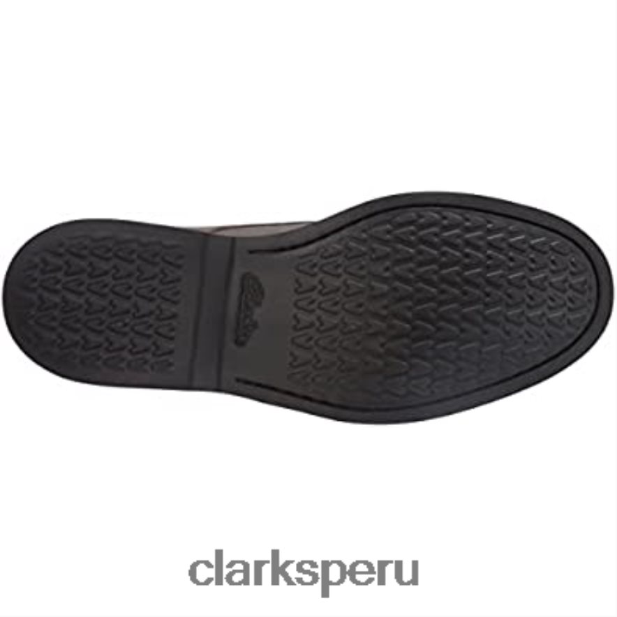 Botas chukka medias atticuslt de cuero gris oscuro para hombre de Clarks hombres Clarks 40N4LX2993 cuero gris oscuro