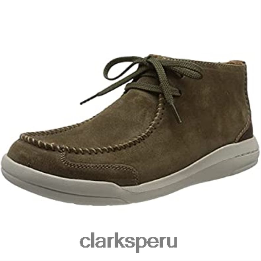 bota chukka driftway top para hombre clarks ante oliva hombres Clarks 40N4LX1693 ante oliva