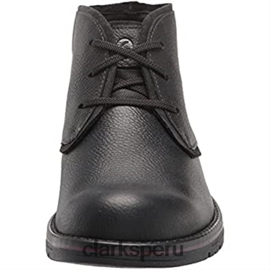 botas chukka impermeables morris peak para hombre de cuero caído negro de clarks hombres Clarks 40N4LX1855