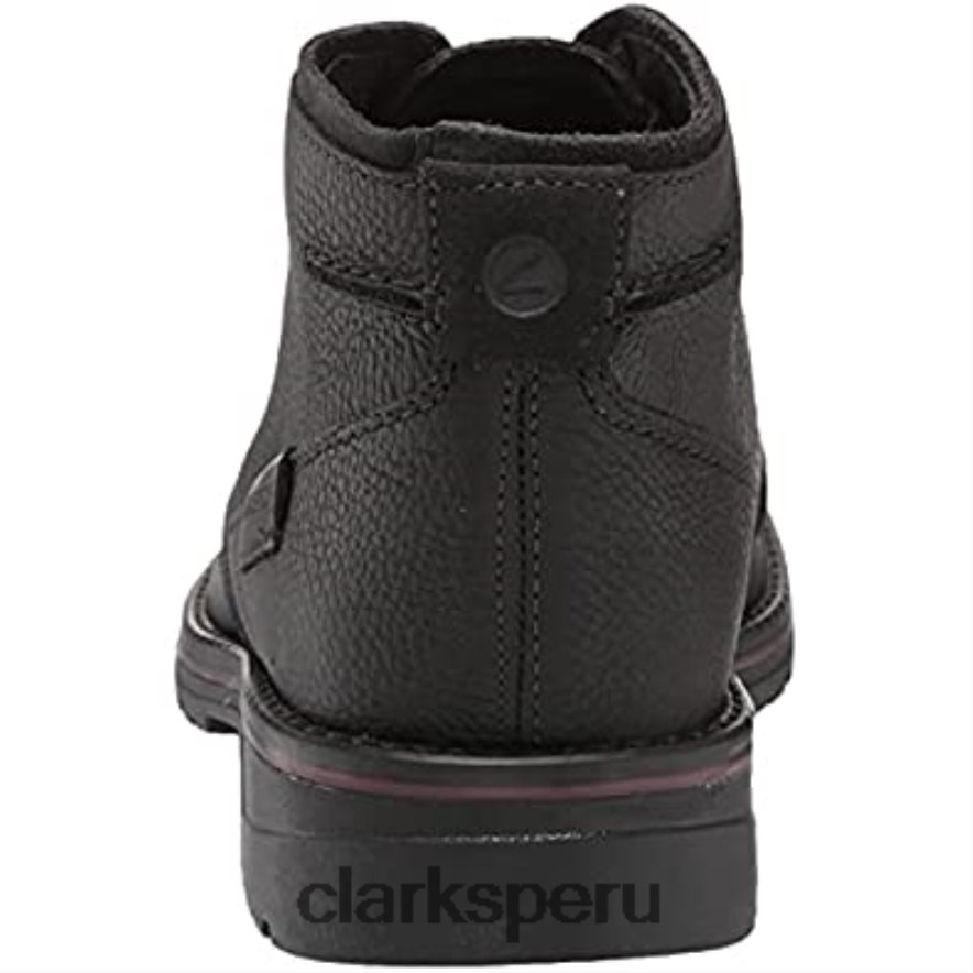 botas chukka impermeables morris peak para hombre de cuero caído negro de clarks hombres Clarks 40N4LX1855