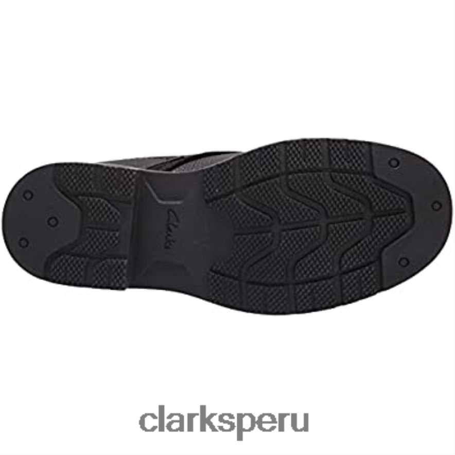 botas chukka impermeables morris peak para hombre de cuero caído negro de clarks hombres Clarks 40N4LX1855