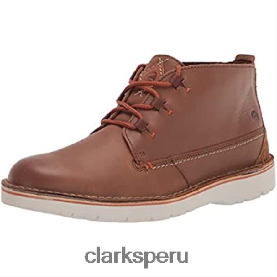botas chukka mid eastford para hombre de cuero tostado oscuro clarks hombres Clarks 40N4LX1294 cuero bronceado oscuro