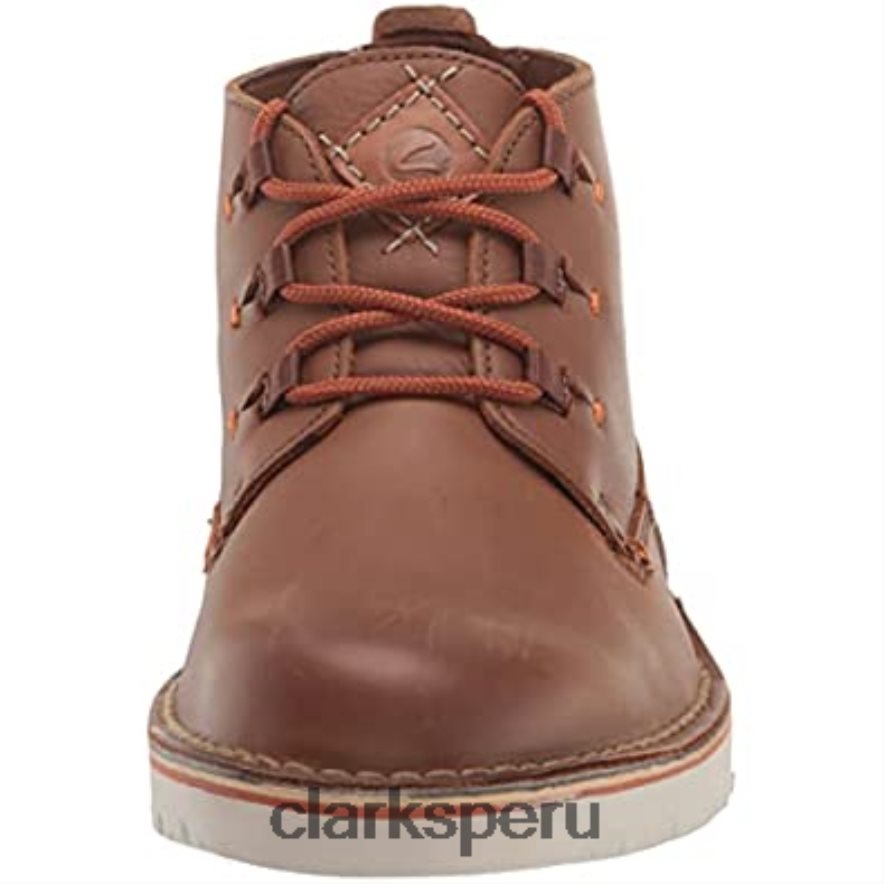 botas chukka mid eastford para hombre de cuero tostado oscuro clarks hombres Clarks 40N4LX1294 cuero bronceado oscuro