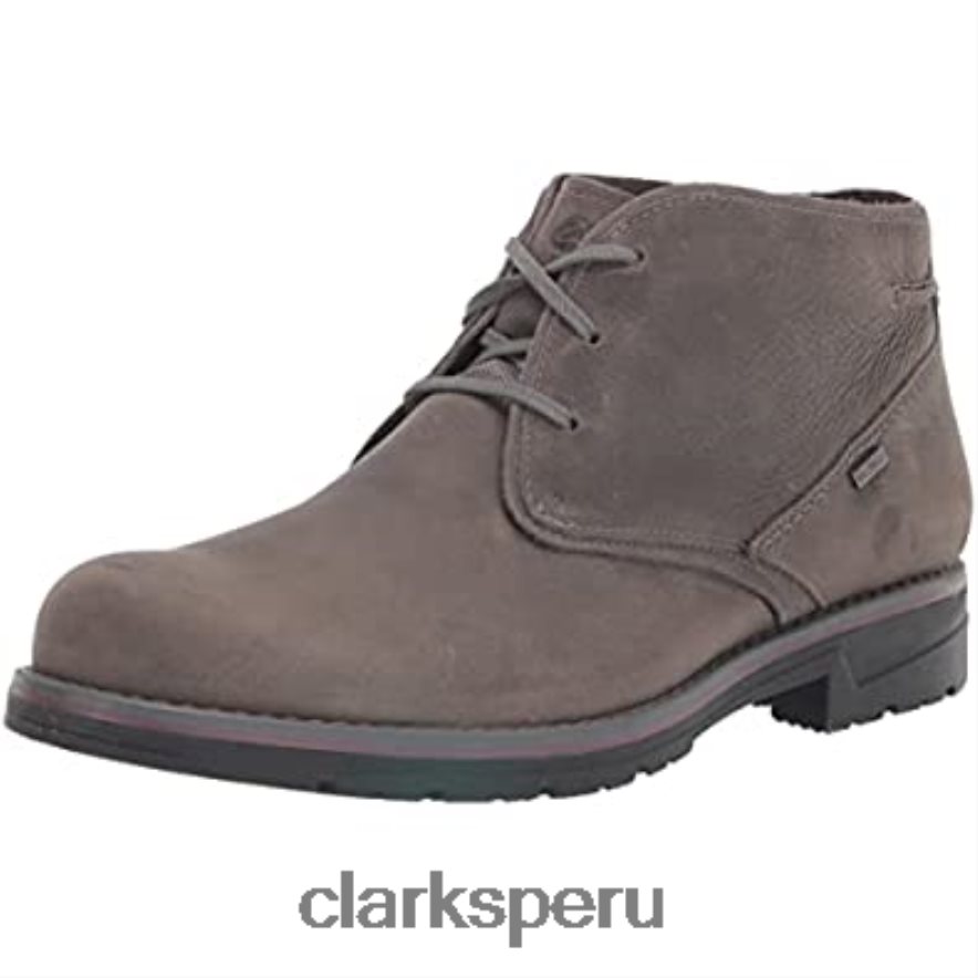 botas chukka morris peak impermeables para hombre cuero gris clarks hombres Clarks 40N4LX1510 cuero gris