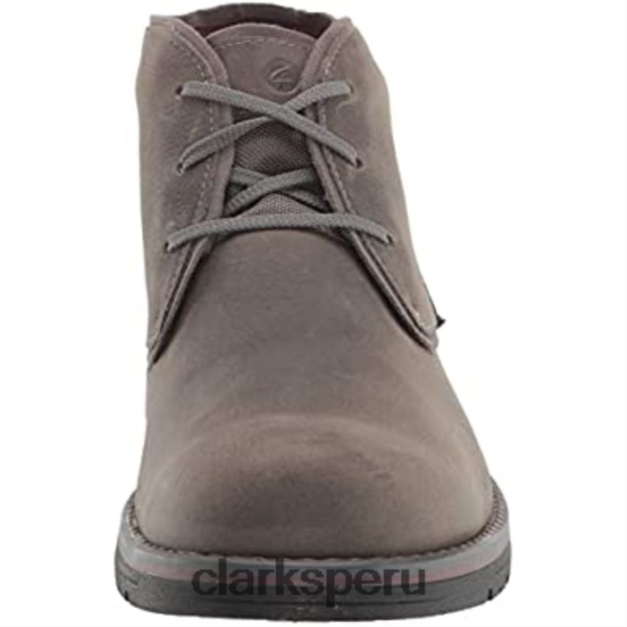 botas chukka morris peak impermeables para hombre cuero gris clarks hombres Clarks 40N4LX1510 cuero gris