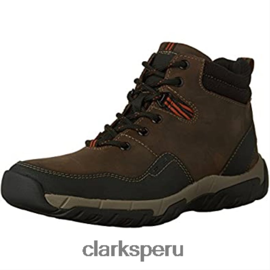 botas chukka wallbeck top para hombre cuero marrón clarks hombres Clarks 40N4LX2335 cuero marrón