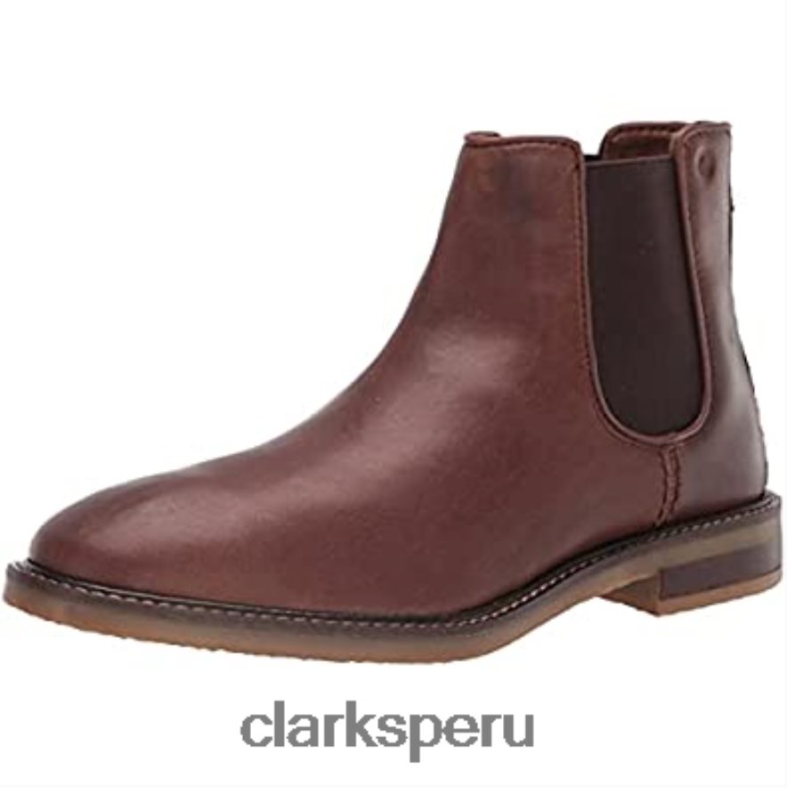 Bota Chelsea clarks jaxen de cuero tostado para hombre hombres Clarks 40N4LX1200 cuero marrón