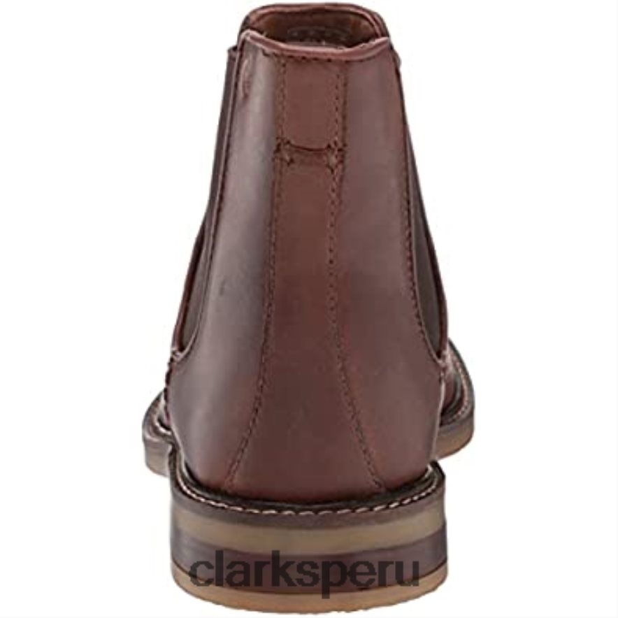 Bota Chelsea clarks jaxen de cuero tostado para hombre hombres Clarks 40N4LX1200 cuero marrón