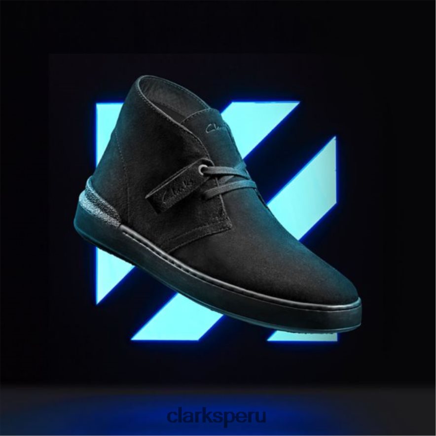 Bota safari Court Lite negra/negra negro/negro clarks hombres Clarks 40N4LX5676 negro