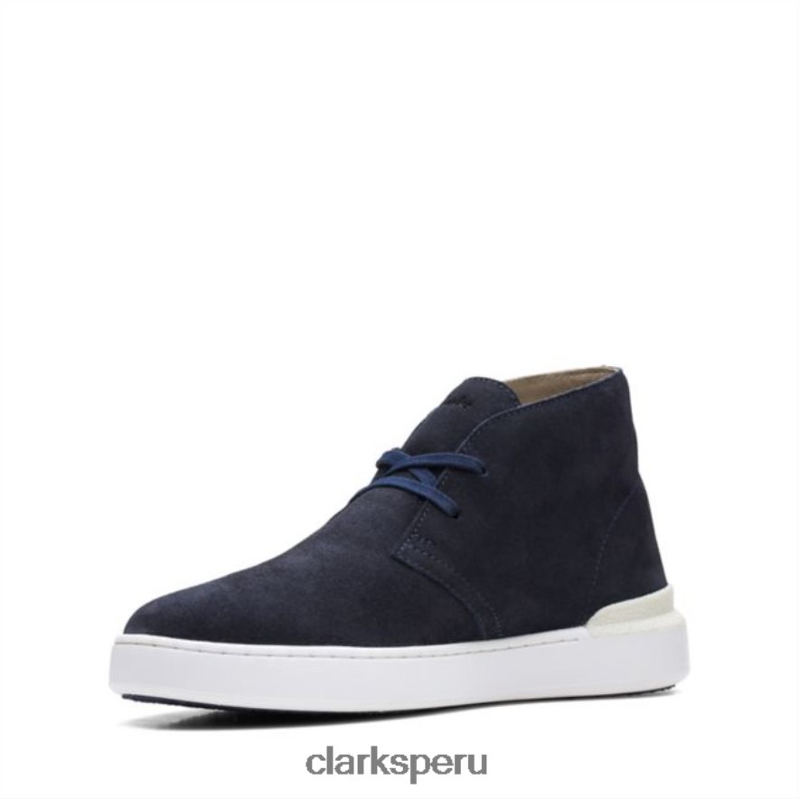Botas safari clarks de gamuza azul marino Court Lite de gamuza azul marino hombres Clarks 40N4LX5721 gamuza azul marino