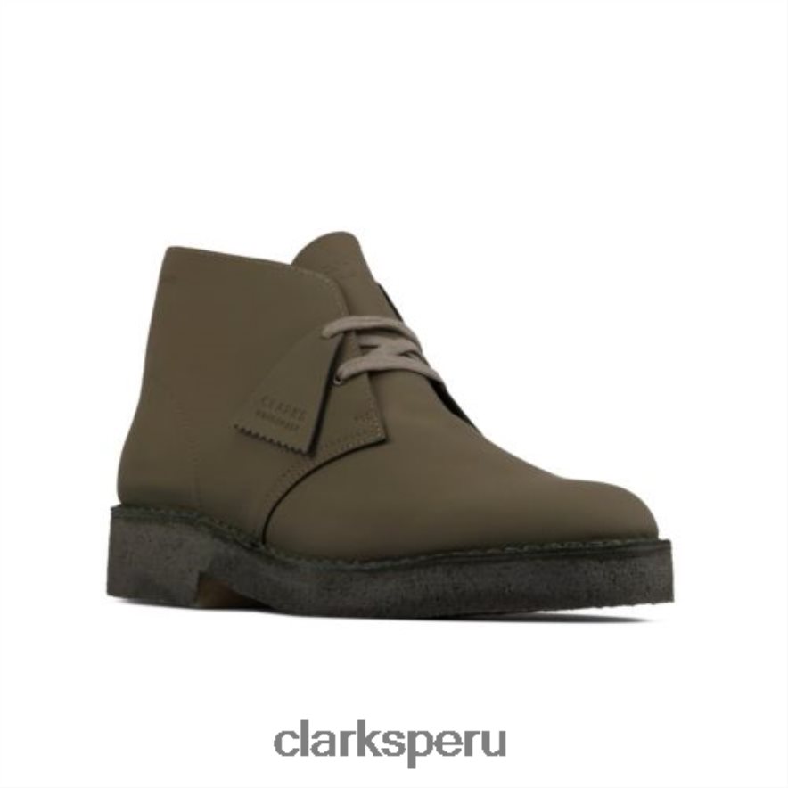 bota desierto221 clarks de cuero verde oliva hombres Clarks 40N4LX4366 cuero oliva