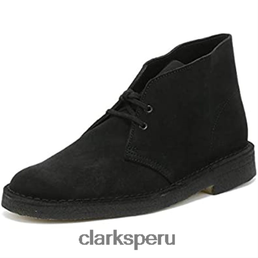 botas clarks desert hombre gamuza negra hombres Clarks 40N4LX250
