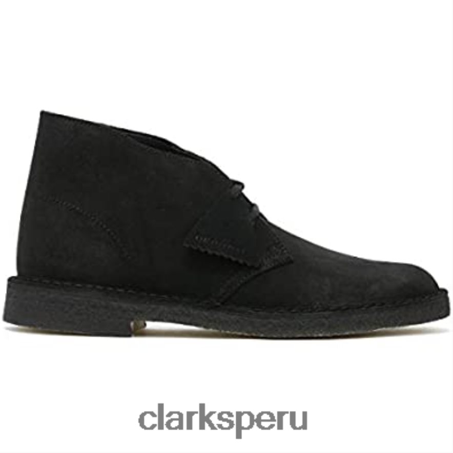 botas clarks desert hombre gamuza negra hombres Clarks 40N4LX250