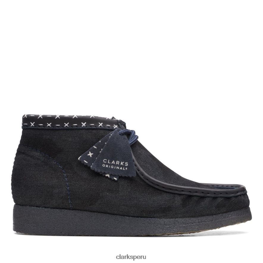 Bota clarks wallabee azul denim sintético azul denim sintético hombres Clarks 40N4LX6618 denim azul sintético