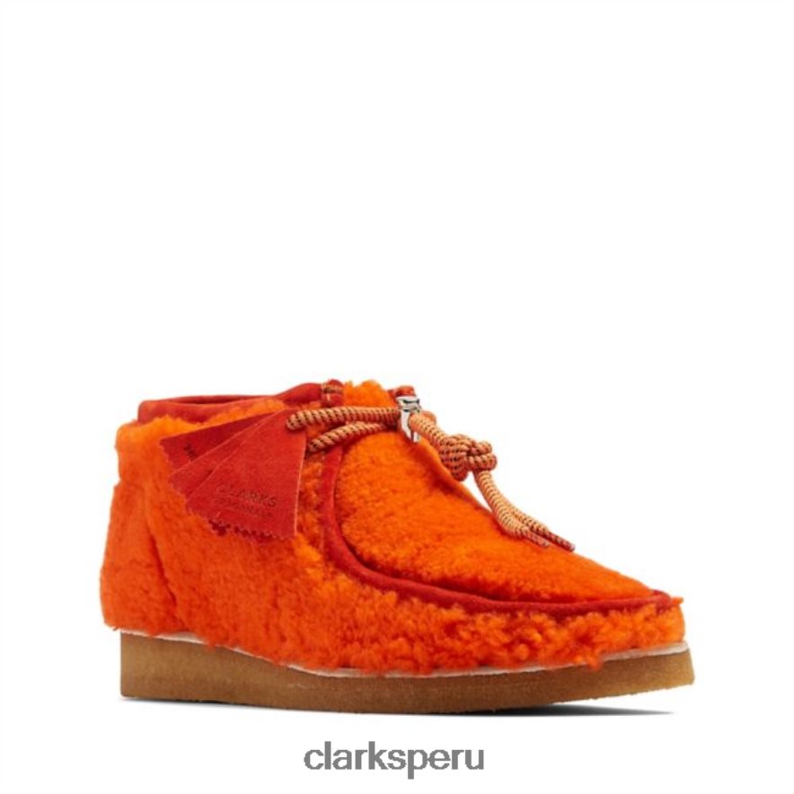 bota clarks wallabee lana naranja lana naranja hombres Clarks 40N4LX5722 lana naranja