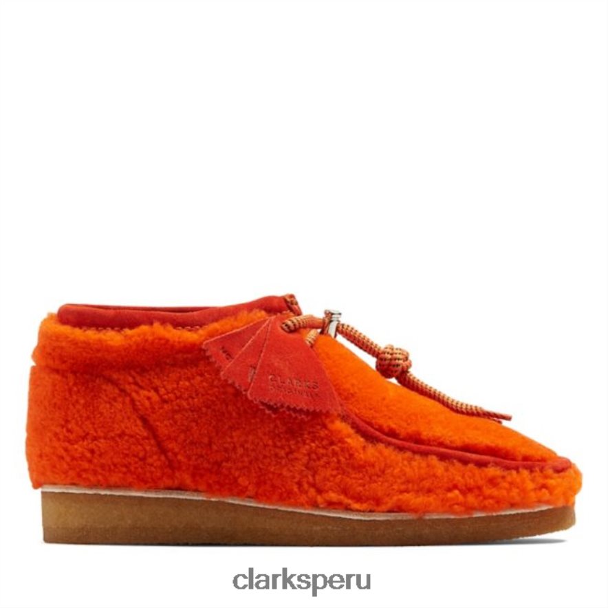 bota wallabee de lana naranja clarks de lana naranja hombres Clarks 40N4LX6644 lana naranja