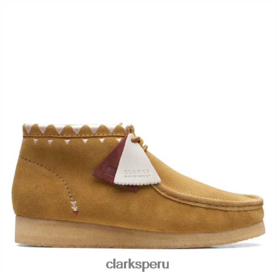 botas clarks wallabee con forro de musgo de roble hombres Clarks 40N4LX6611 musgo de roble