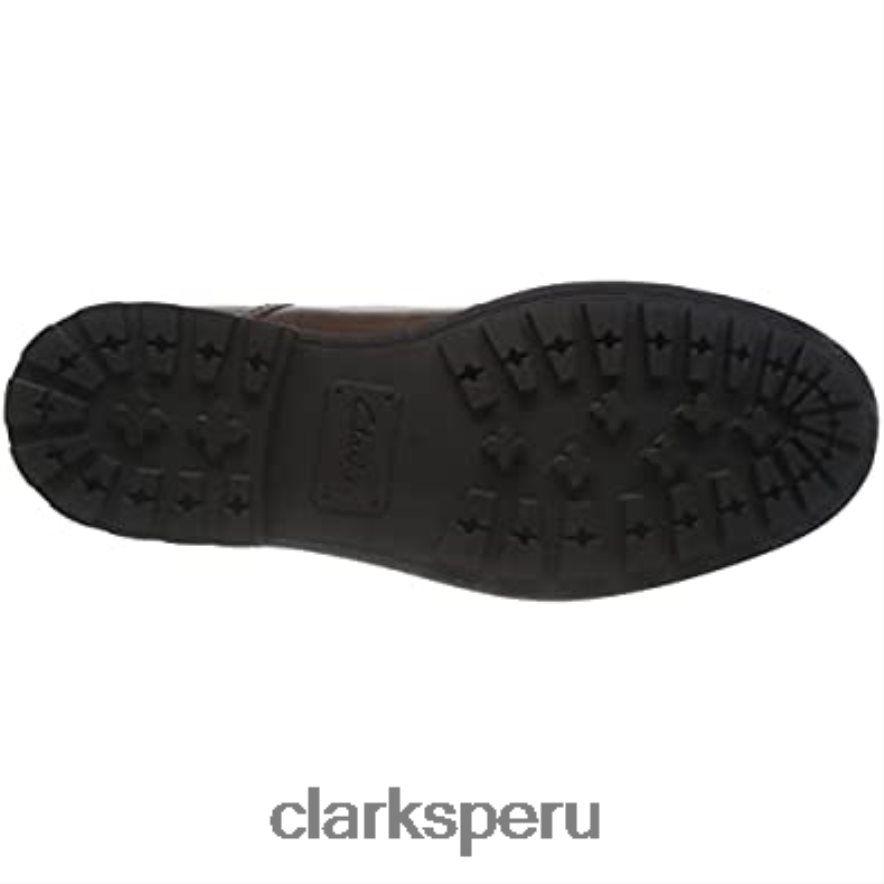 Botín medio Bowzer de hombre Lea Clarks color canela oscuro hombres Clarks 40N4LX2155 lea bronceado oscuro