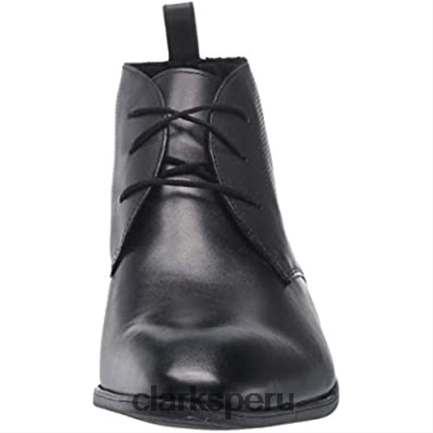 botín bampton up hombre clarks piel negro hombres Clarks 40N4LX2359 cuero negro