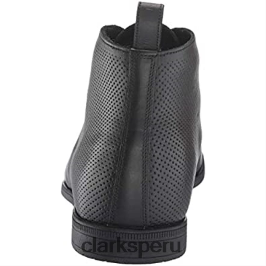 botín bampton up hombre clarks piel negro hombres Clarks 40N4LX2359 cuero negro