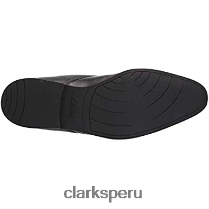 botín bampton up hombre clarks piel negro hombres Clarks 40N4LX2359 cuero negro