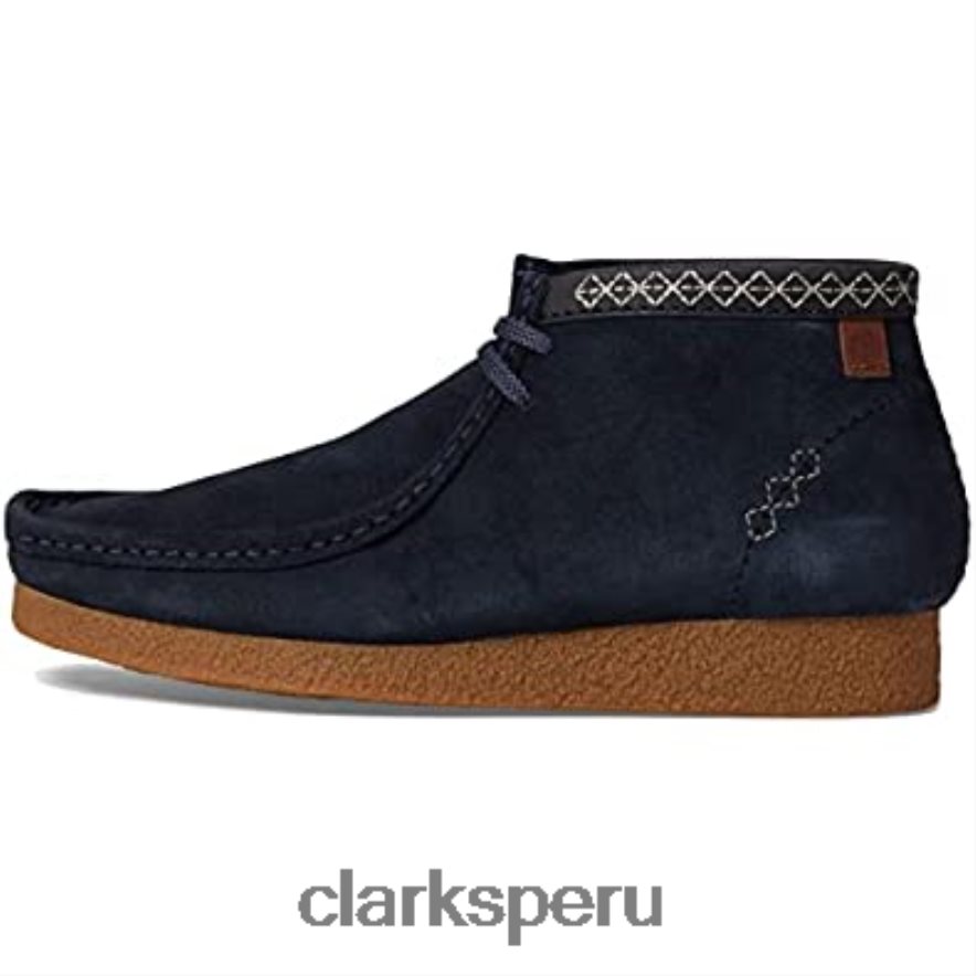 bota shacre hombre tobillo clarks ante marino hombres Clarks 40N4LX1823 gamuza azul marino