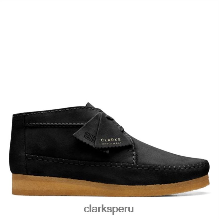 Bota clarks weaver de ante negro ante negro hombres Clarks 40N4LX6640 ante negro