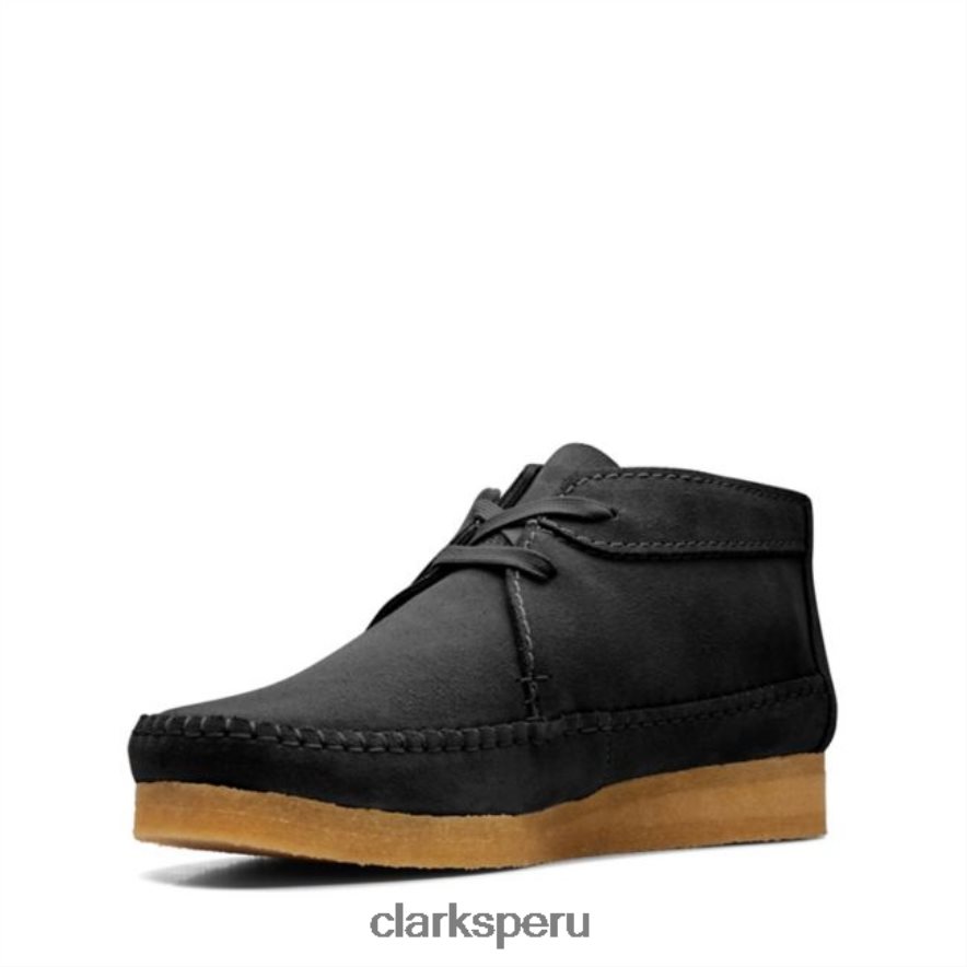 Bota clarks weaver de ante negro ante negro hombres Clarks 40N4LX6640 ante negro