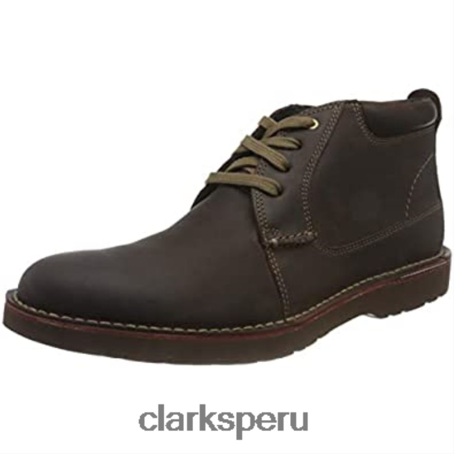 Botas de media pantorrilla Clarks Vargo para hombre en marrón oscuro hombres Clarks 40N4LX1337 marron oscuro