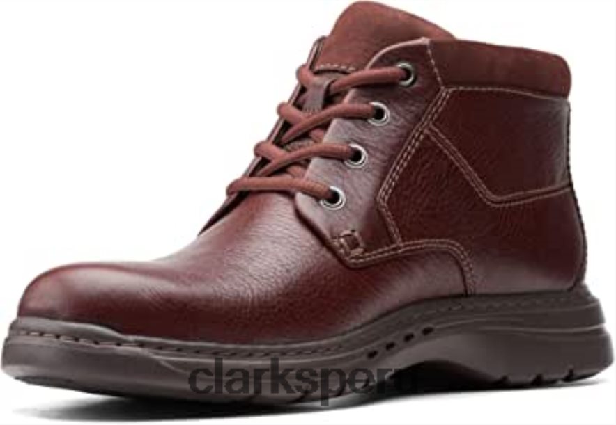 cahoga ny cuero caído para hombre un brawley up bota clarks hombres Clarks 40N4LX1116 cuero caoba caído