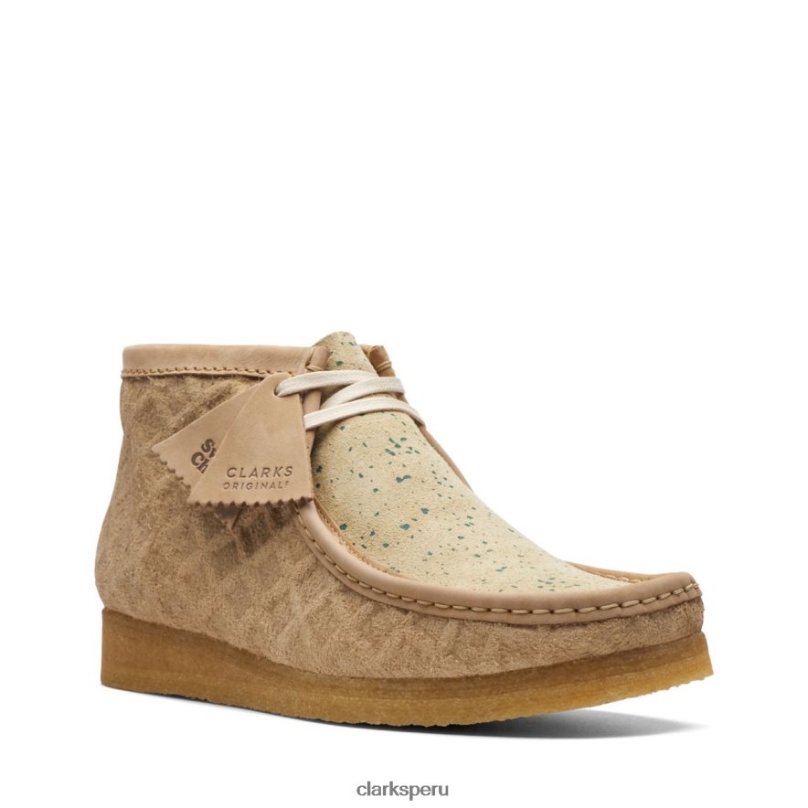 Bota clarks wallabee verde natural hombres Clarks 40N4LX3641 verde natural