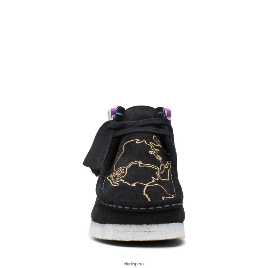 bota clarks wallabee negra hombres Clarks 40N4LX3615 negro