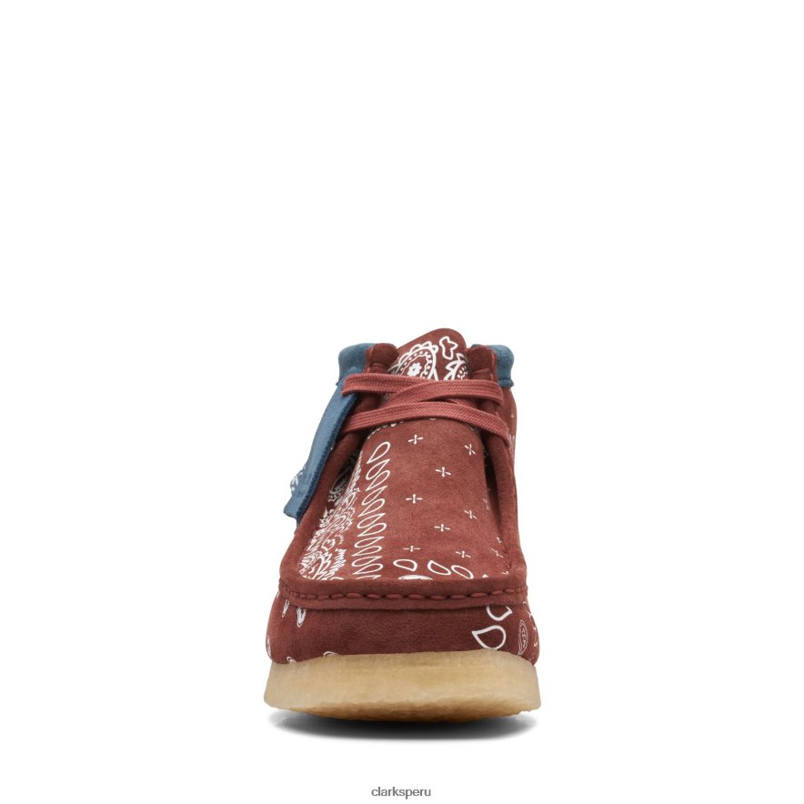 bota clarks wallabee roja hombres Clarks 40N4LX3616 rojo