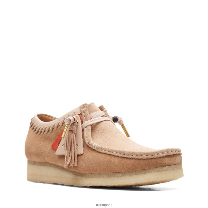 clarks wallabee combinados rosa rubor hombres Clarks 40N4LX3712 combinación rosa rubor