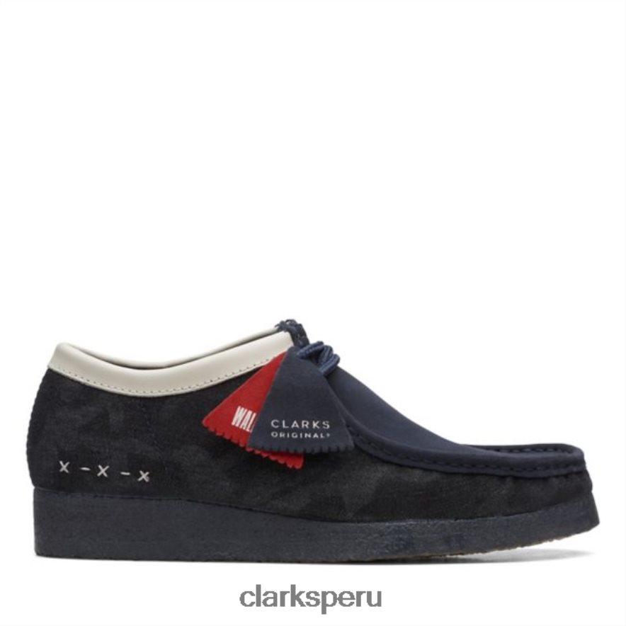 wallabee denim azul sintético denim azul sintético clarks hombres Clarks 40N4LX5606 denim azul sintético