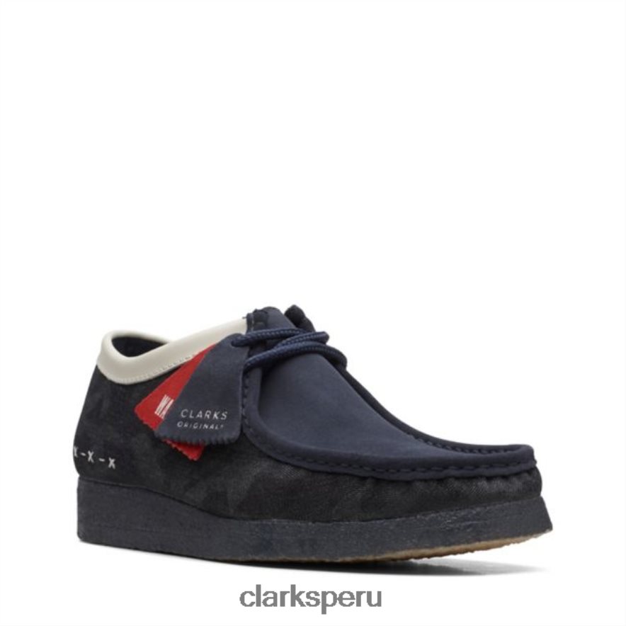 wallabee denim azul sintético denim azul sintético clarks hombres Clarks 40N4LX5606 denim azul sintético
