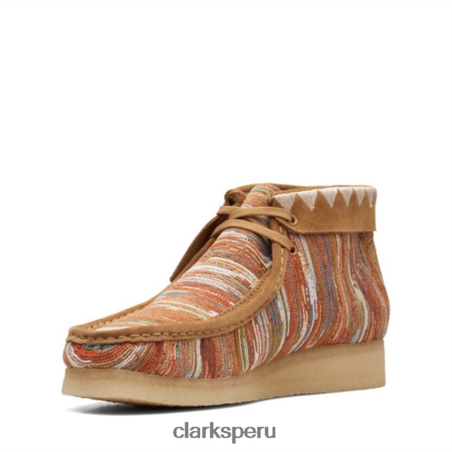 bota wallabee tela jengibre tela clarks jengibre hombres Clarks 40N4LX5557 tela de jengibre