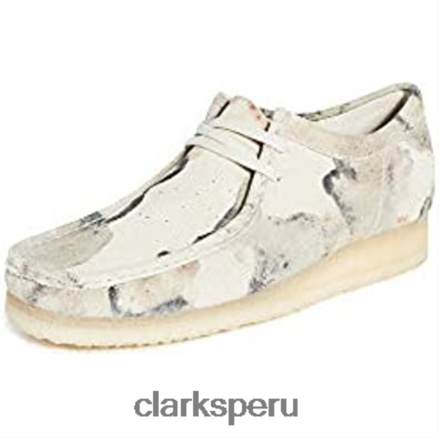 Clarks Off White Camo zapatos con cordones Wallabee para hombre hombres Clarks 40N4LX529