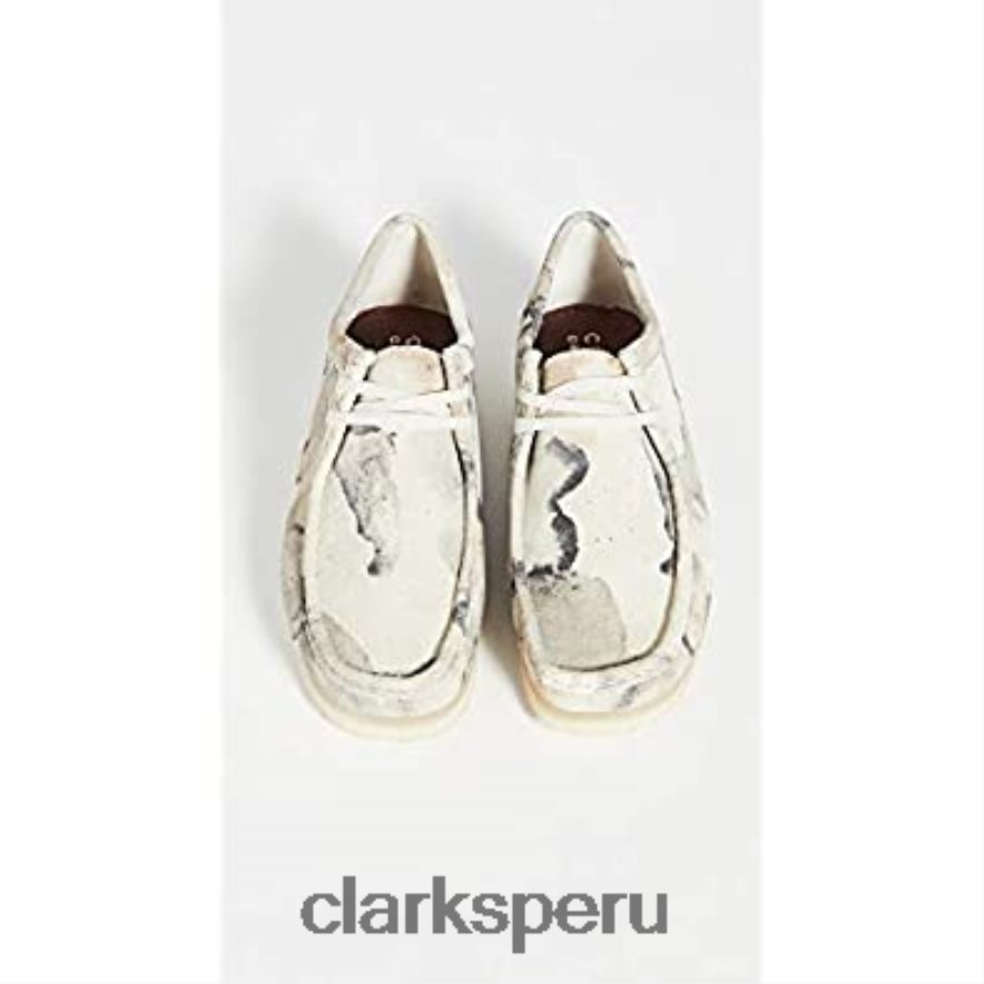 Clarks Off White Camo zapatos con cordones Wallabee para hombre hombres Clarks 40N4LX529