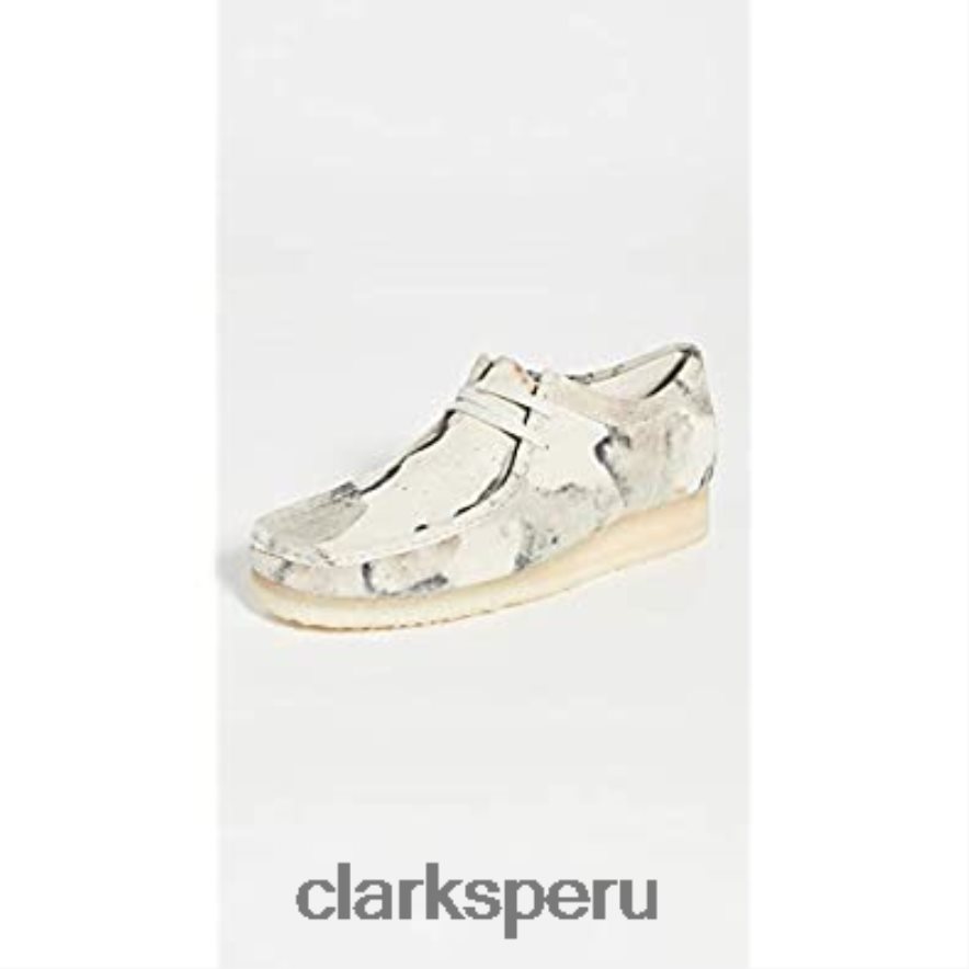 Clarks Off White Camo zapatos con cordones Wallabee para hombre hombres Clarks 40N4LX529