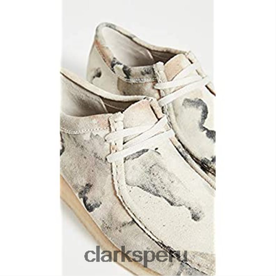 Clarks Off White Camo zapatos con cordones Wallabee para hombre hombres Clarks 40N4LX529