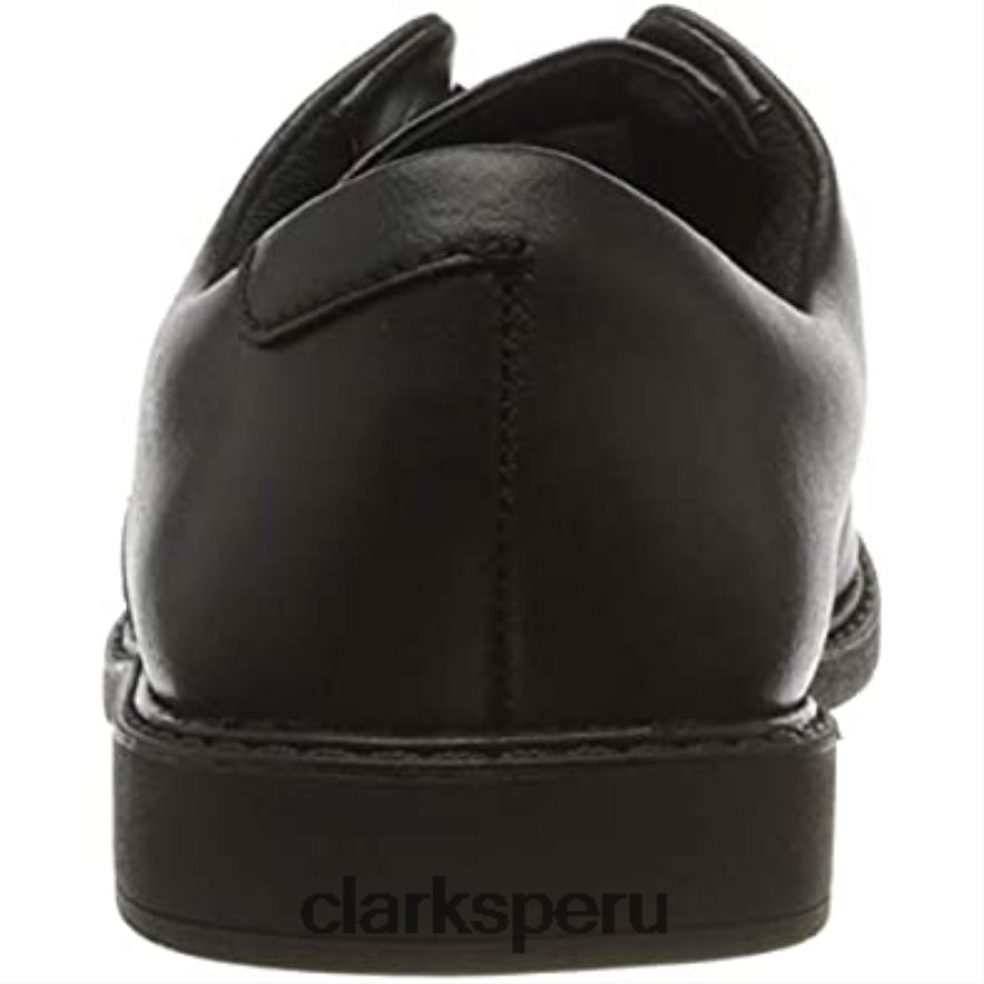 Zapatos escolares con cordones para jóvenes clarks scala loop de cuero negro para hombre hombres Clarks 40N4LX2665 cuero negro