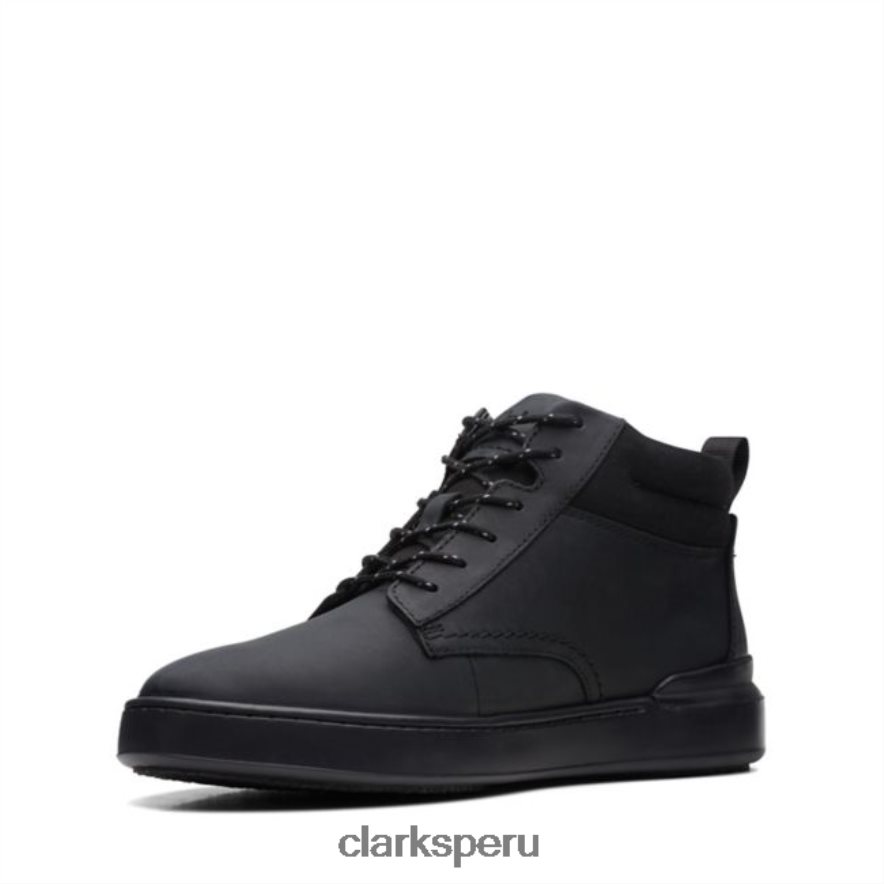 clarks de cuero negro corte lite mid negro cuero hombres Clarks 40N4LX5654 cuero negro