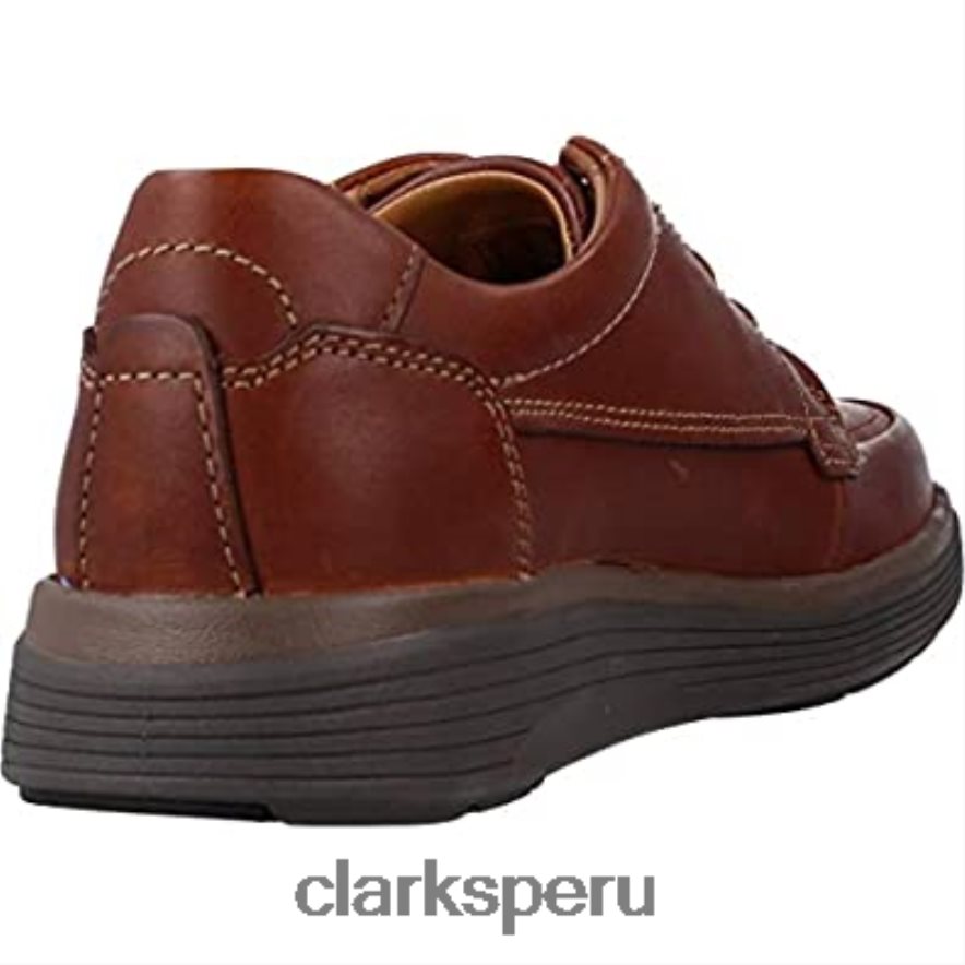 Zapatos clarks un abode easy derbys de cuero tostado oscuro para hombre hombres Clarks 40N4LX130 cuero bronceado oscuro