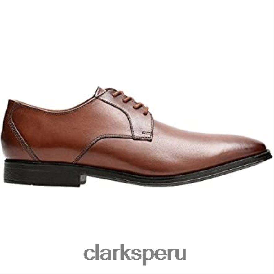 Zapatos derby anchos de cuero con cordones en marrón Gilman Mode de Clarks para hombre hombres Clarks 40N4LX1025 marrón