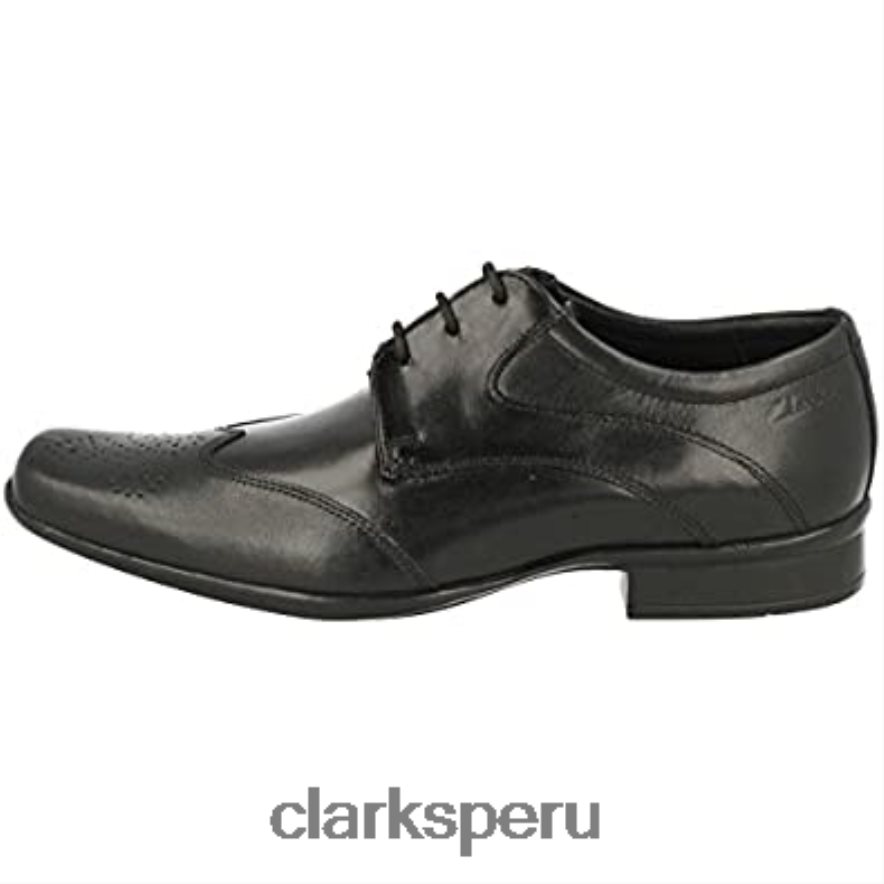Zapatos derby con cordones clarks para hombre affix moscow cuero negro negro hombres Clarks 40N4LX2890 negro