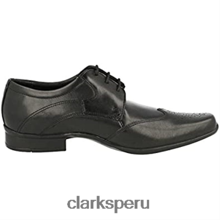 Zapatos derby con cordones clarks para hombre affix moscow cuero negro negro hombres Clarks 40N4LX2890 negro