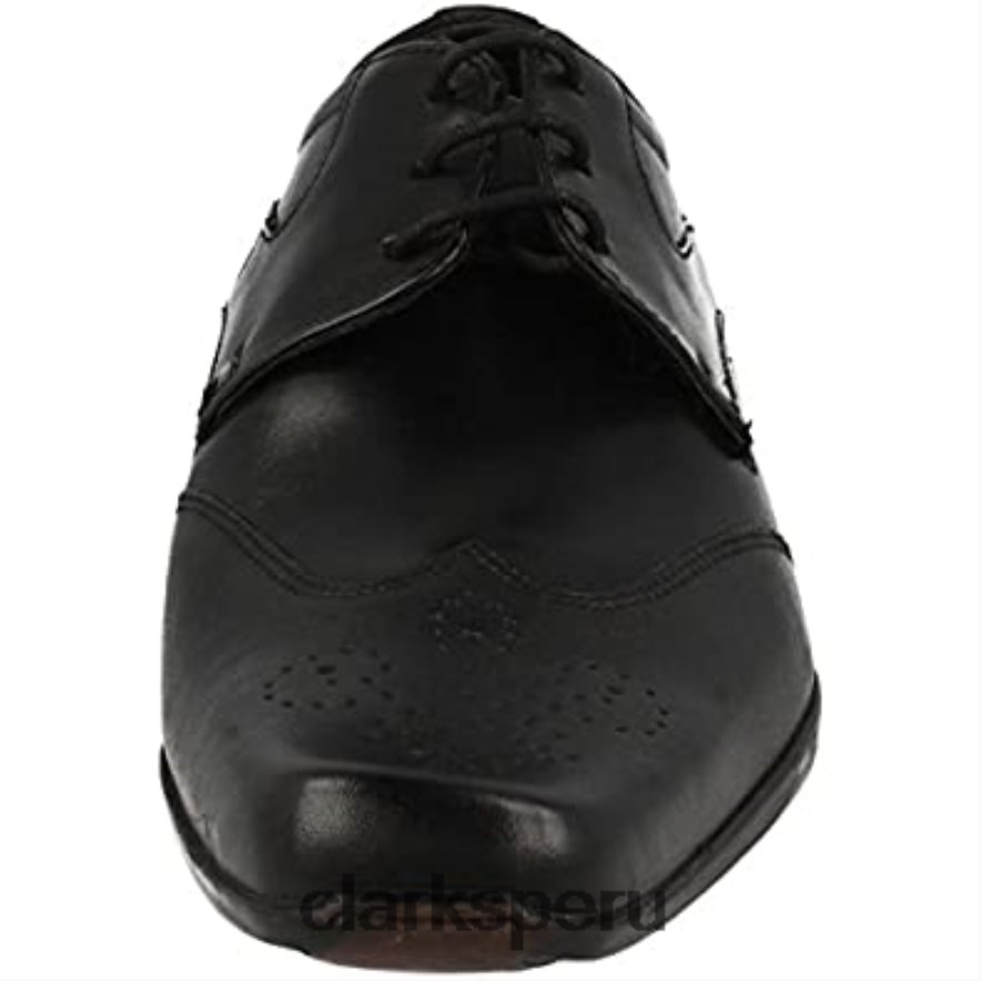 Zapatos derby con cordones clarks para hombre affix moscow cuero negro negro hombres Clarks 40N4LX2890 negro