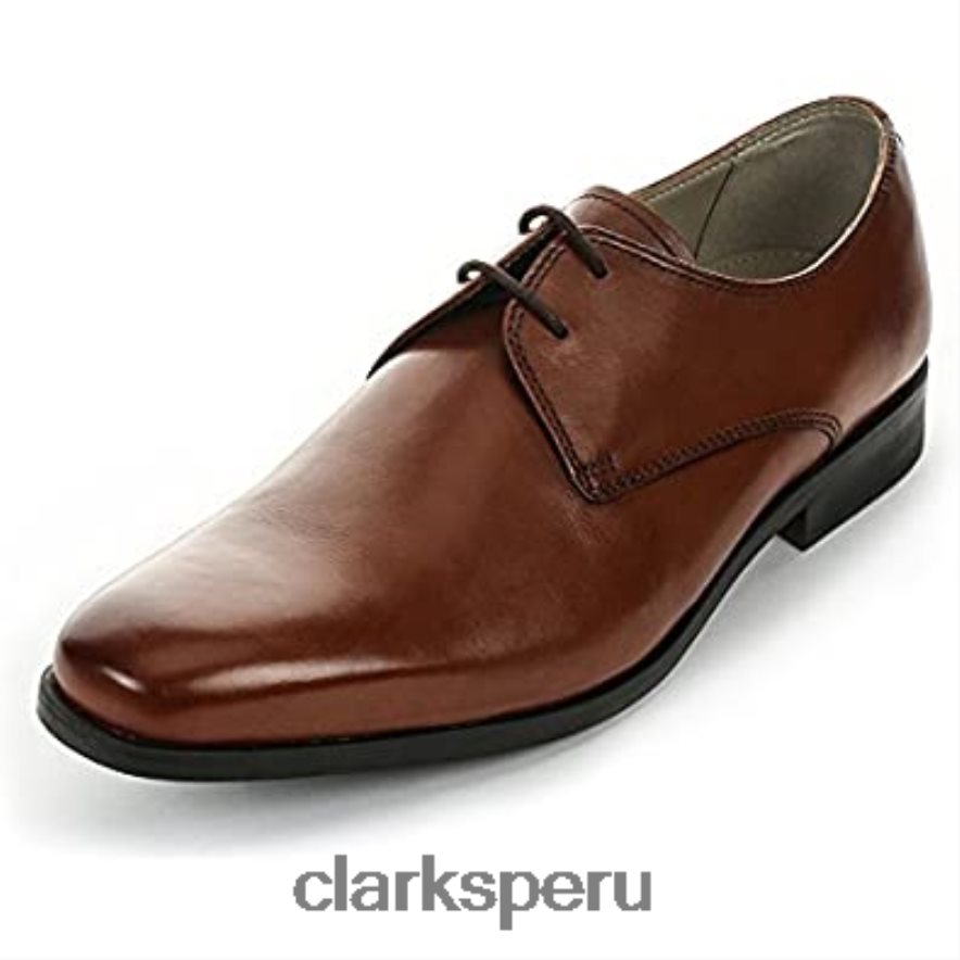 amieson walk derby clarks de cuero marrón tostado para hombre hombres Clarks 40N4LX431 cuero marrón tostado